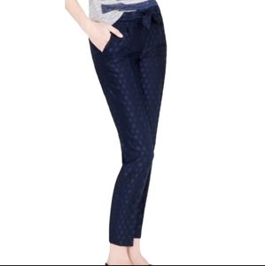 J. Crew Skimmer City Fit Navy Blue Polka Dot Trouser Pant US 8